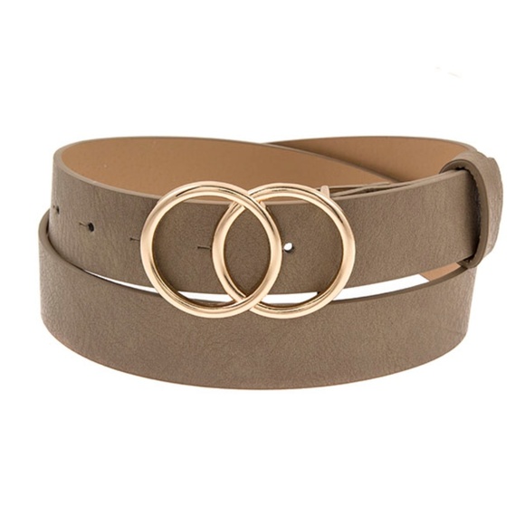 Accessories - 30% OFF 2/MORE DOUBLE RING BUCKLE  BELT KHAKI